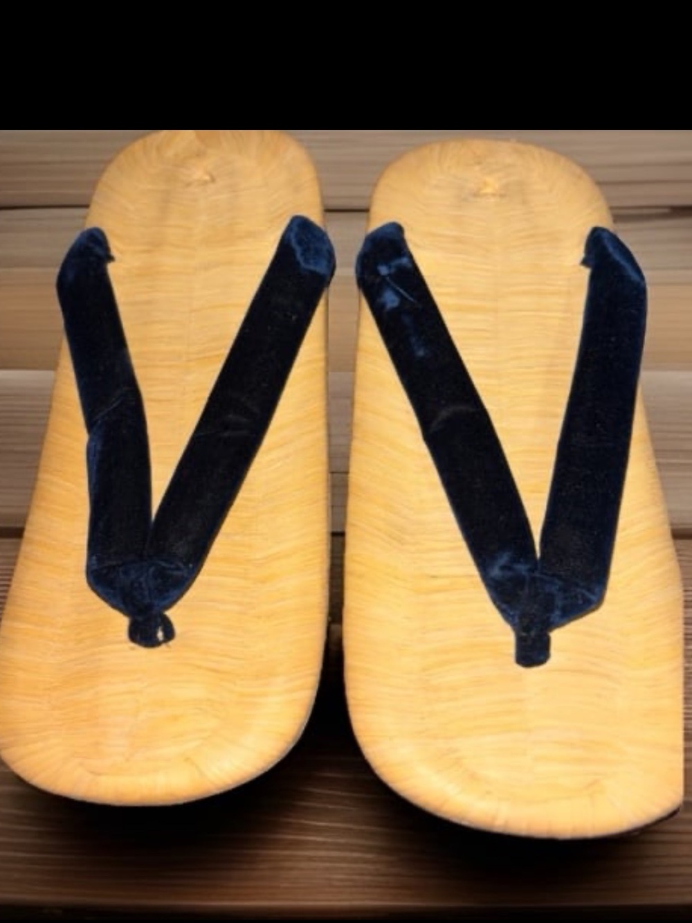 Japanese Geta Vintage Wooden Velvet sandals, Women’s Size 7